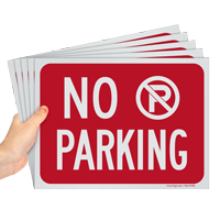 No Parking (no parking symbol) Sign