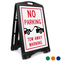 No Parking Tow Away BigBoss Portable Custom Sidewalk Sign