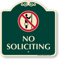 No Soliciting Signature Sign