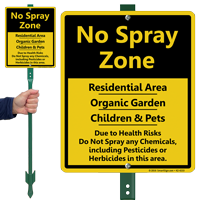 No Spray Zone Residential Area LawnBoss Sign