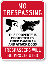 No Trespassing Trespassers Will Be Prosecuted Sign