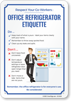 Office Refrigerator Etiquette Sign