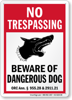 Beware of Dog Sign