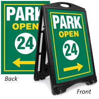 Park Open 24 Portable A Frame Sidewalk Sign Kit