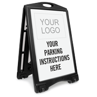 Personalized Parking Instructions Sign Insert with Logo