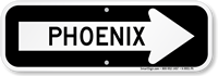 Phoenix City Traffic Direction Sign