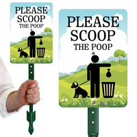 Please Scoop The Poop LawnPuppy Sign And Stake Kit