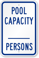 Pool Max Capacity Persons Sign