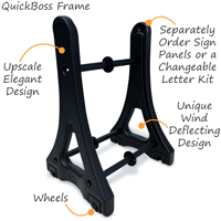 Portable Sidewalk A Frame - Black Frame Without Sign