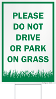 Please Do Not Drive or Park on Grass