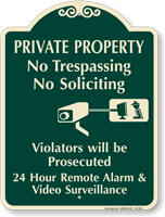 Private Property, Violators Prosecuted Signature Sign