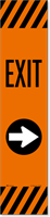 Reflective "Exit" Right Arrow Label