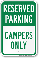 Reserved Parking For  Sign