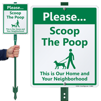 Dog Poop Lawnboss Sign