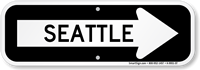 Seattle City Traffic Direction Sign