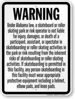 Skateboard Law Sign For Alabama