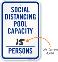 Social Distancing Pool Capacity Sign