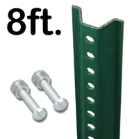 Standard U Channel Sign Post  8' tall