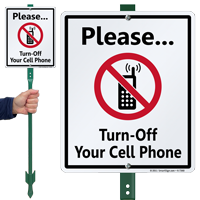 Turn Off Your Cell Phone with Graphic Sign