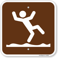 Uneven Walkways Campground Sign