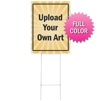 Upload Your Own Art Custom Sign and H Stake Kit