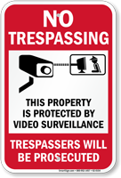 This Property Is Protected By Video Surveillance Sign