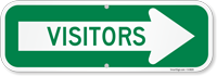 Visitors Sign With Arrow