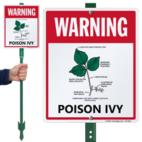 Warning Poison IVY LawnBoss Sign