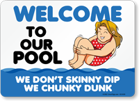 Welcome to Our Pool Sign