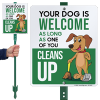 Your Dog Is Welcome As Long One of You Cleans Up