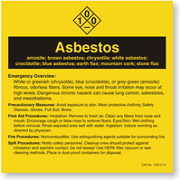 Asbestos ANSI Chemical Label