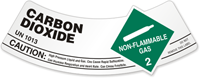 Carbon Dioxide High Pressure Liquid and Gas Label