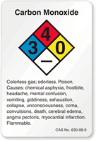 Carbon Monoxide NFPA Chemical Label