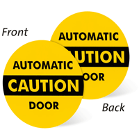 Caution Automatic Door Decals