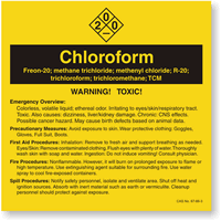 Chloroform ANSI Chemical Label