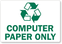 Computer Paper Only Label