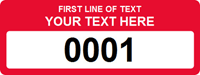 Rectangular Custom Template  Numbering