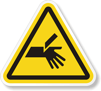 Cutting Of Fingers Or Hand/Angled Blade Label