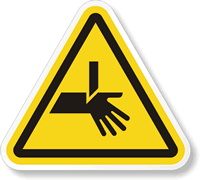 ISO Cutting Of Fingers Or Hand/Straight Blade Label