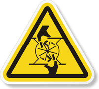 ANSI Cutting Of Fingers Or Hand/Rotating Blade Label