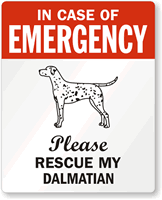 In Case Of Emergency Please My Dalmatian Label