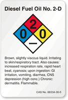 Diesel Fuel Oil NFPA Chemical Label