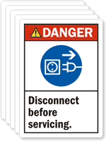 Disconnect Before Servicing Danger Label