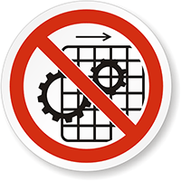 Do Not Operate With Guard Removed ANSI Label