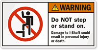Don't Step Damage I Shaft Result In Death Label