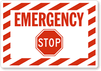 Emergency Stop Label