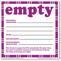 Hazardous Warning Label