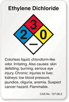 Ethylene Dichloride NFPA Chemical Label
