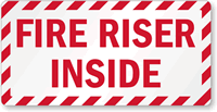 Fire Riser Inside Label