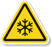 ISO W010   Freezing Hazard Symbol Label